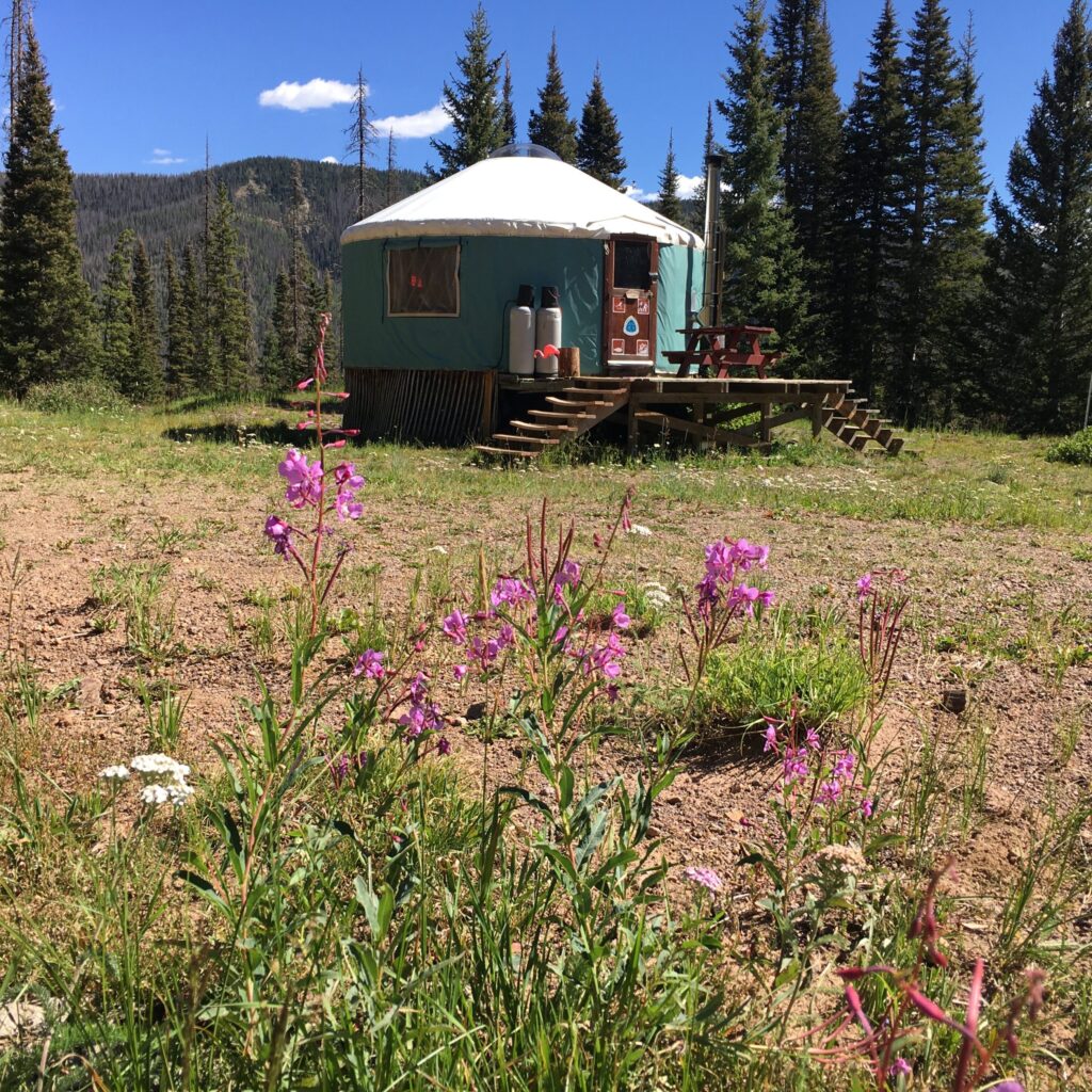Pass creek yurt in the springtime